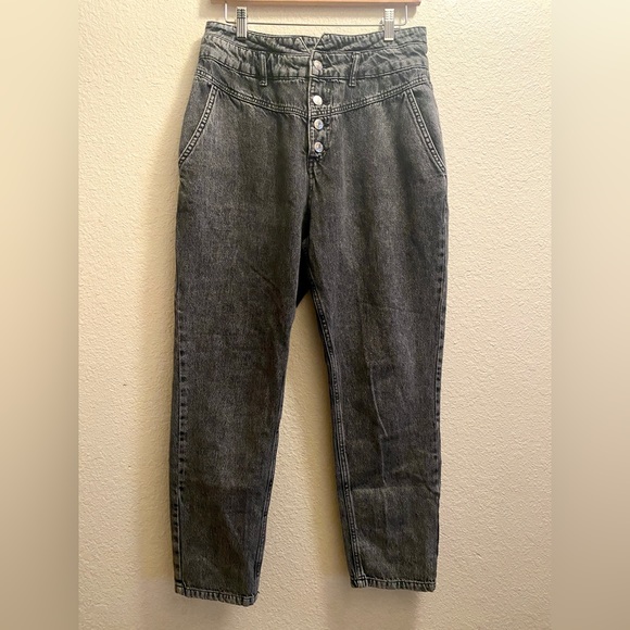 Women’s Black Washed Denim Jeans Size 10 - Picture 1 of 6